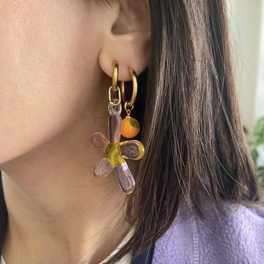 订购8周到｜Ninfa-Flower-粉色花朵 耳环［葡萄牙设计师］ 商品图4