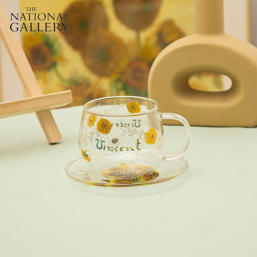 The National Gallery梵高系列【向日葵】玻璃杯杯垫组合套装礼盒 商品图0