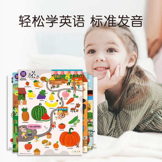【火火兔专属】6张海报(可点读)早教宝宝认知 商品图2