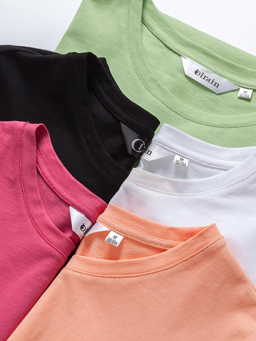 欧芮儿2021夏装新品V领短袖T恤女百搭修身显瘦纯色体恤小清新上衣 商品图1