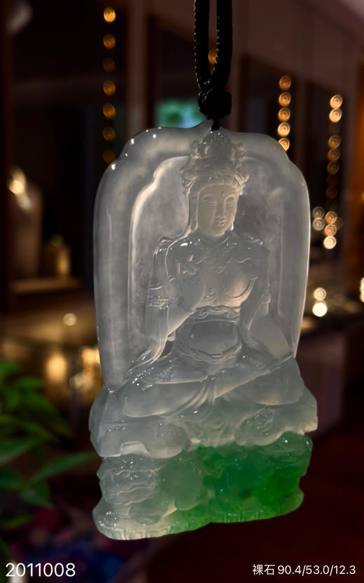 玻璃飘翠文殊菩萨裸石【2011008】具体价格微信咨询 商品图1
