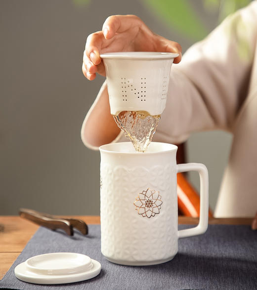 【热销推荐】生命之花三件杯（含茶漏）460ml 商品图3