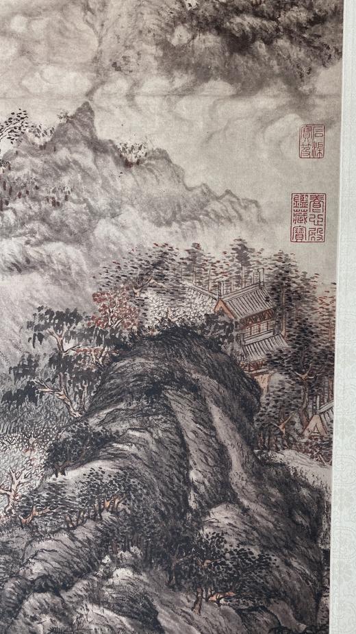 【定制书画】（明）沈周《庐山高图》纸本 立轴 馆藏书画精仿复制艺术品（付款后28天内发货） 商品图2