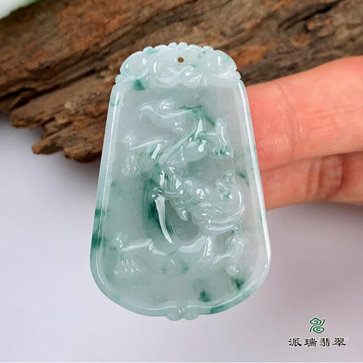 派瑞翡翠 翡翠挂件 糯种 飘花 商品图2