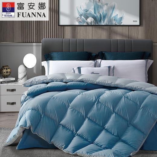 【春上新】10楼 富安娜 蓝屿双面抗菌红嘴雁鸭绒四季被【绒子含量90%吊牌价3980-4580元 活动价1599-1699元 商品图0