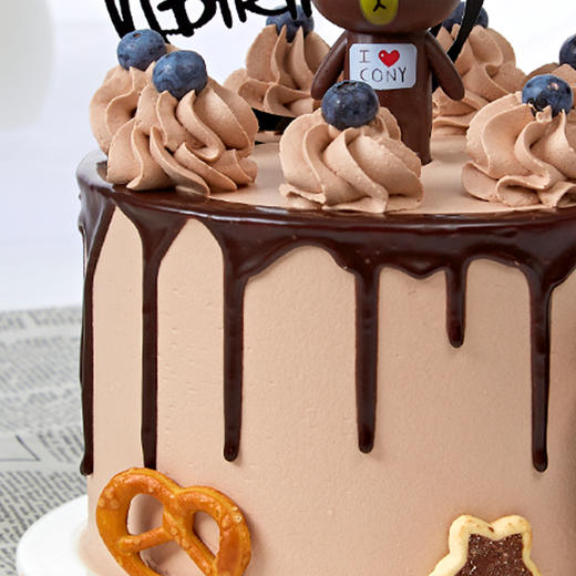 可爱布朗熊-香浓醇厚口感丰富-7寸加高款（主题蛋糕） 商品图4