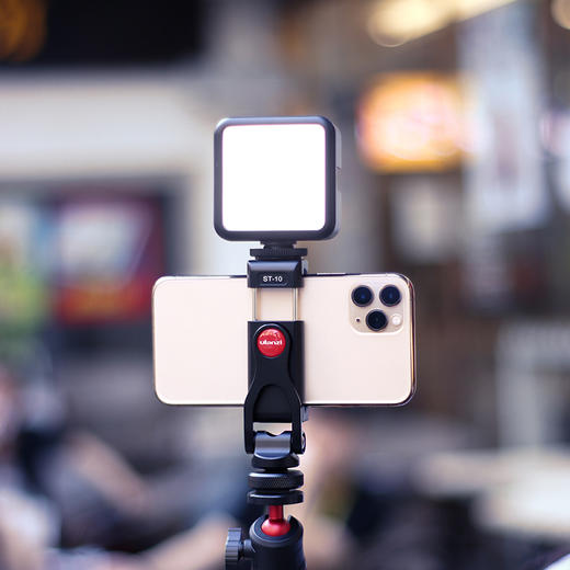 Ulanzi优篮子 ST-10双冷靴金属手机夹vlog多功能横竖拍热靴手机相机单反外接监视器取景摄影直播手机桌面支架 商品图3