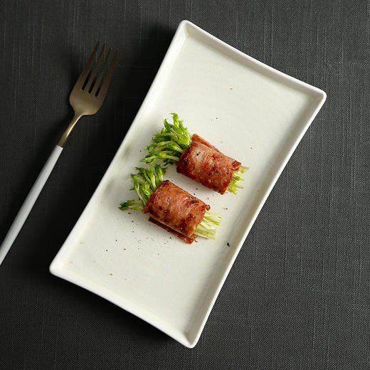 DXC北欧风长方形创意平底陶瓷盘子 长条简约家用网红陶瓷餐具菜盘 商品图4