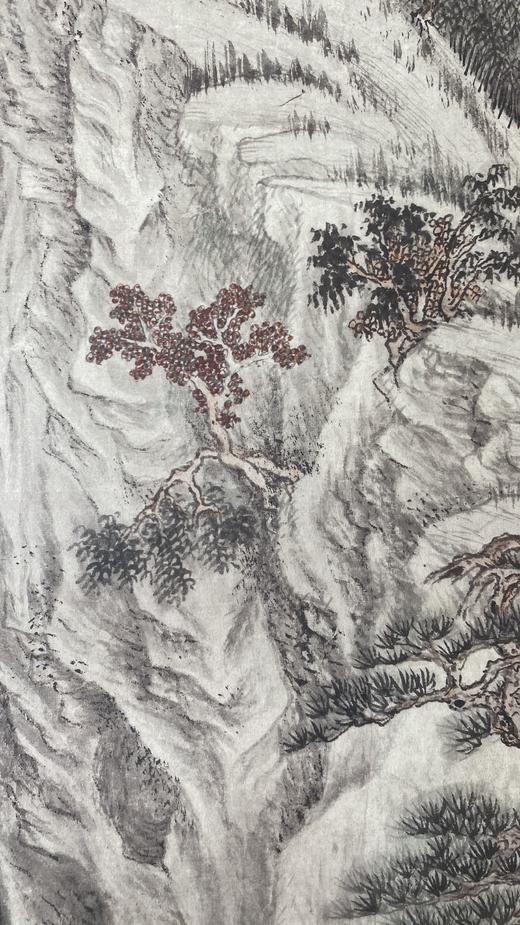 【定制书画】（明）沈周《庐山高图》纸本 立轴 馆藏书画精仿复制艺术品（付款后28天内发货） 商品图8