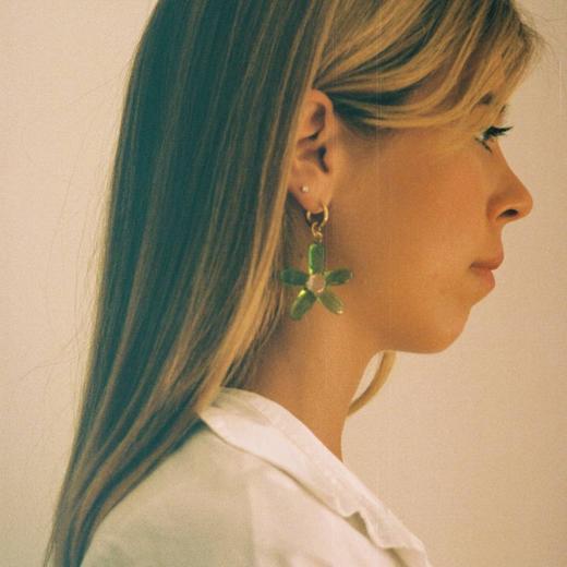 北京仓｜Ninfa-Flower-绿色花朵 耳环［葡萄牙设计师］ 商品图1