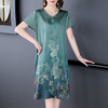 JJGY-9798夏季2022年新款时尚印花短袖大码中长裙 商品缩略图3