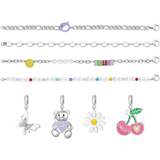 ZEGL设计师自定饰系列DIY项链女小众人造珍珠拼接锁骨链配饰套装 商品图7