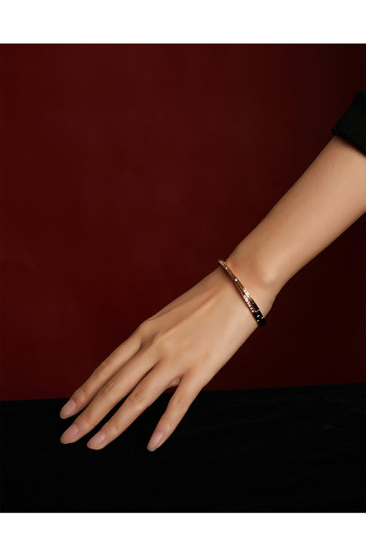 ZEGL罗马数字手镯女镀玫瑰金简约百搭小众网红刻字钛钢手环手饰品 商品图1