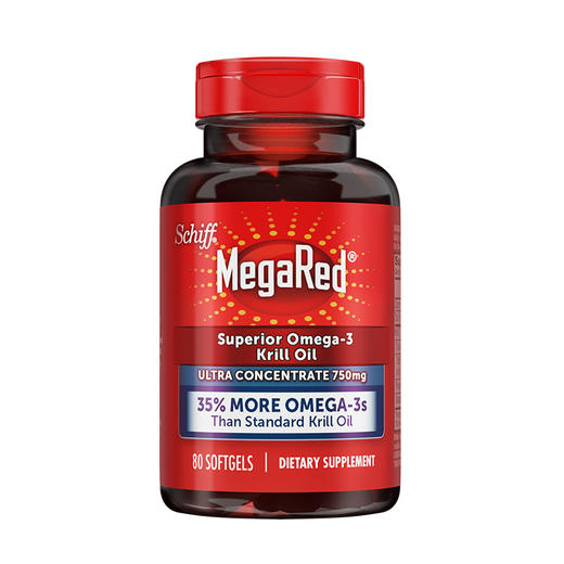 Schiff MegaRed 脉拓 磷虾油软胶囊750mg 80粒 商品图1