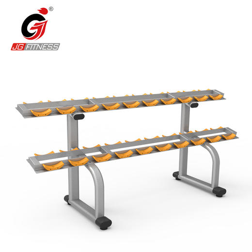 【塑形器械】6802哑铃架健身房双层立式哑铃置物架商用家用私教工作室器材厂家 商品图2