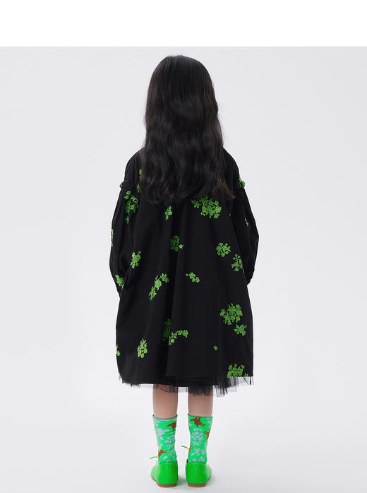 江南布衣童  22年秋款全棉仿刺绣A型长袖连衣裙  1M8G10650 商品图6