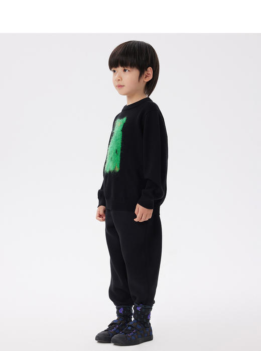 江南布衣童  22年秋款 巴素兰羊毛柔软百搭长袖套头毛衫   1M8310260 商品图5