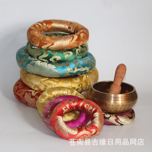 西藏佛音钵垫子颂钵垫铜罄垫棉布垫圈佛音碗配件套垫子钵垫圈包 商品图3