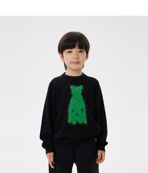 江南布衣童  22年秋款 巴素兰羊毛柔软百搭长袖套头毛衫   1M8310260 商品图4