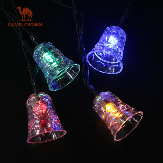 户外精致露营太阳能彩色氛围灯LED铃铛串帐篷天幕营地灯装饰灯 1J32265975 商品图0