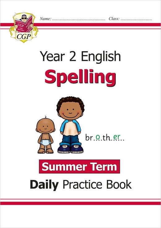 预售 英国原版 CGP 英语拼写日常练习书小学2年级3册套装 New KS1 Spelling Daily Practice 春夏秋学期 含答案 商品图2