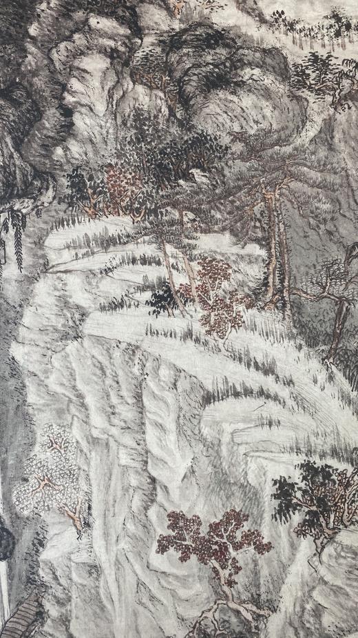 【定制书画】（明）沈周《庐山高图》纸本 立轴 馆藏书画精仿复制艺术品（付款后28天内发货） 商品图7