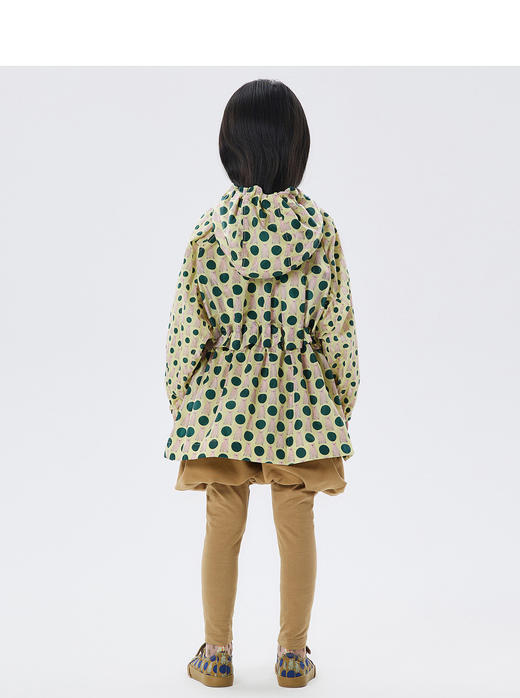 江南布衣童  22年秋款防风小熊主题印花中长款风衣  1M8910510 商品图5