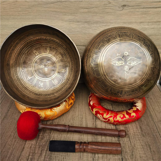 西藏佛具手工铜罄瑜伽冥想佛音钵盂静心佛音碗 经文钵 商品图1