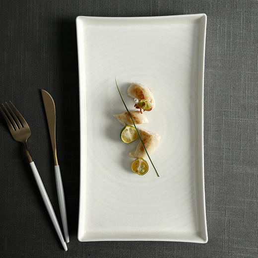 DXC北欧风长方形创意平底陶瓷盘子 长条简约家用网红陶瓷餐具菜盘 商品图0