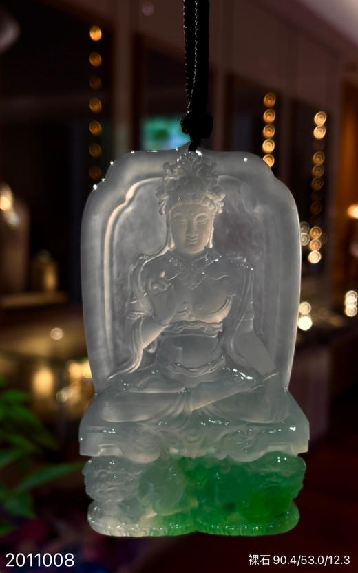 玻璃飘翠文殊菩萨裸石【2011008】具体价格微信咨询 商品图8
