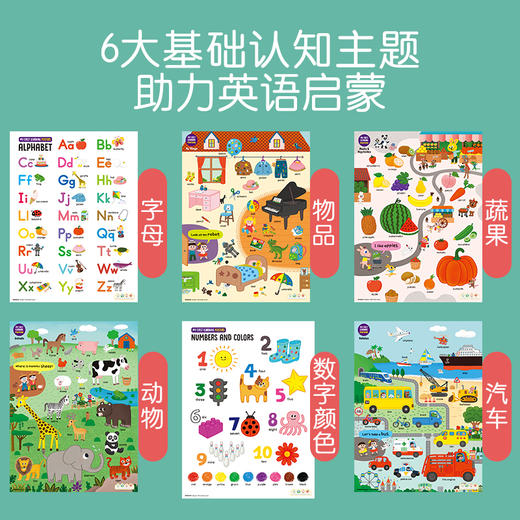 【火火兔专属】6张海报(可点读)早教宝宝认知 商品图1