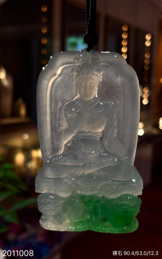玻璃飘翠文殊菩萨裸石【2011008】具体价格微信咨询 商品图2