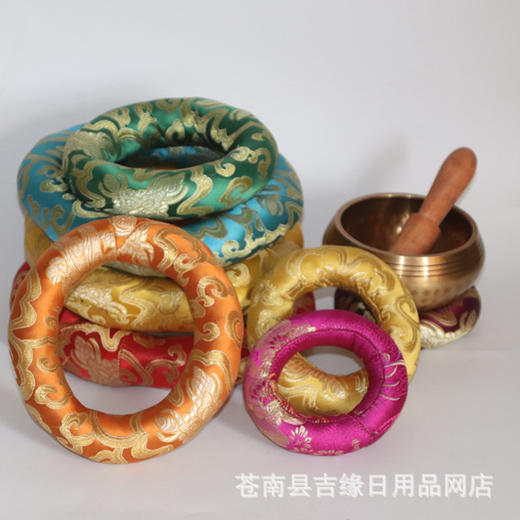 西藏佛音钵垫子颂钵垫铜罄垫棉布垫圈佛音碗配件套垫子钵垫圈包 商品图1
