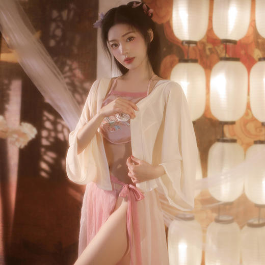 【柳腰尽显 仙鹤戏花】霏慕 语嫣古风 刺绣肚兜汉服套装 情趣内衣 商品图12