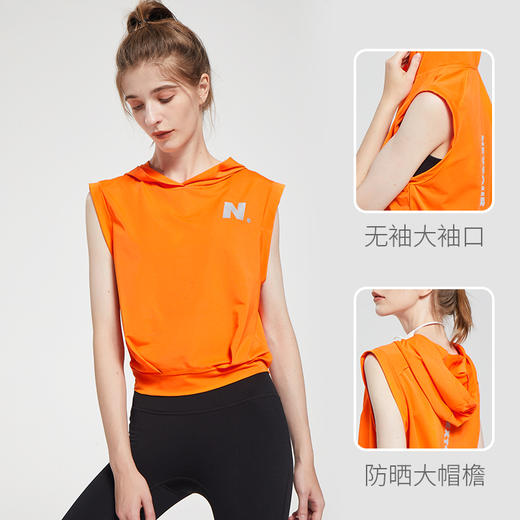 纳趣速干衣女夏薄款短袖半袖上衣马拉松运动跑步T恤广场健身操服 商品图0