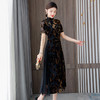 奥黛旗袍高级感黑色日常2022年新款高端气质优雅改良裙 XYX9755 商品缩略图1