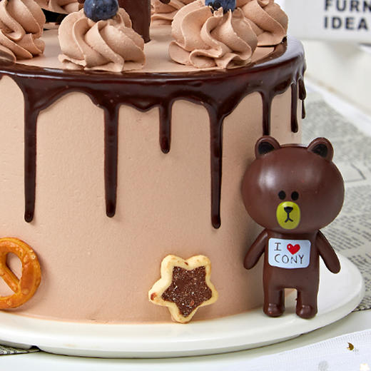 可爱布朗熊-香浓醇厚口感丰富-7寸加高款（主题蛋糕） 商品图3