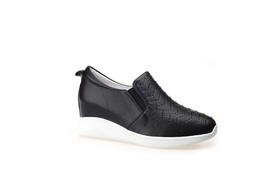 豪麟名鞋奥莱迪嘉女装牛皮革时尚休闲鞋DJXXO22WX210黑色 原价1660元