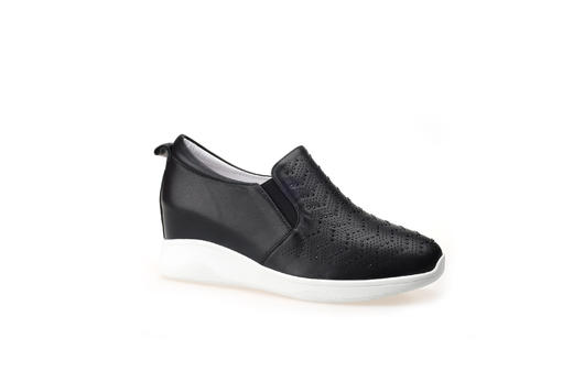 豪麟名鞋奥莱迪嘉女装牛皮革时尚休闲鞋DJXXO22WX210黑色 原价1660元 商品图0