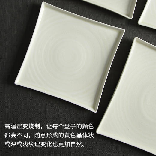 DXC北欧风正方形创意平底陶瓷盘子 简约好看家用网红陶瓷餐具菜盘 商品图3