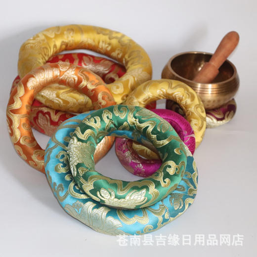 西藏佛音钵垫子颂钵垫铜罄垫棉布垫圈佛音碗配件套垫子钵垫圈包 商品图2