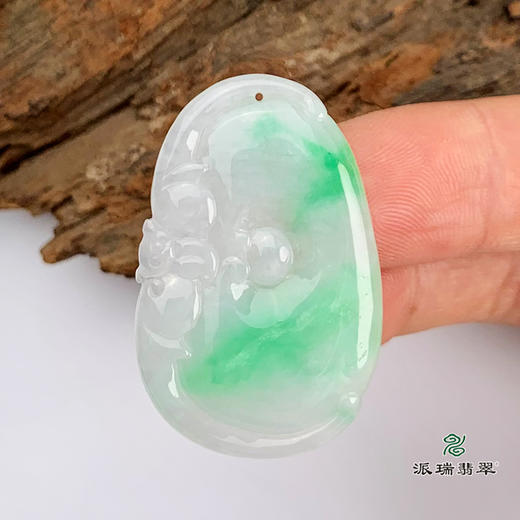 派瑞翡翠 翡翠挂件 糯种 飘花 商品图2