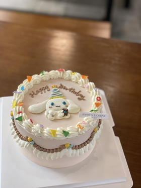 玉桂狗浮雕手绘奶油蛋糕