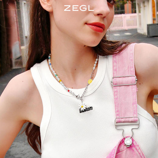 ZEGL设计师自定饰系列DIY项链女小众人造珍珠拼接锁骨链配饰套装 商品图4