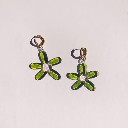 北京仓｜Ninfa-Flower-绿色花朵 耳环［葡萄牙设计师］ 商品图0