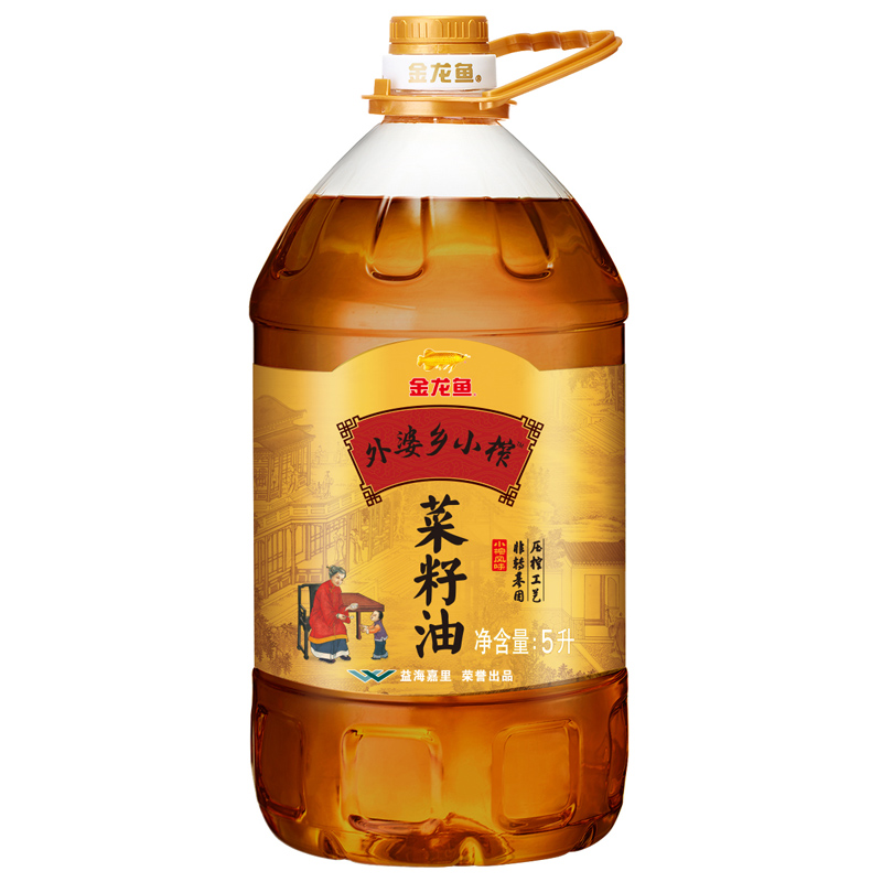 【自营】金龙鱼外婆乡小榨匠心臻选菜籽油5L(非转基因)