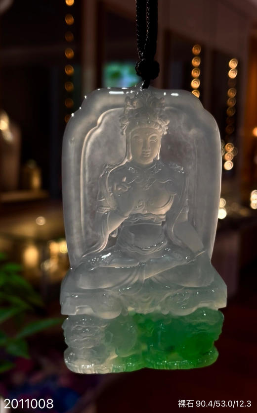 玻璃飘翠文殊菩萨裸石【2011008】具体价格微信咨询 商品图0