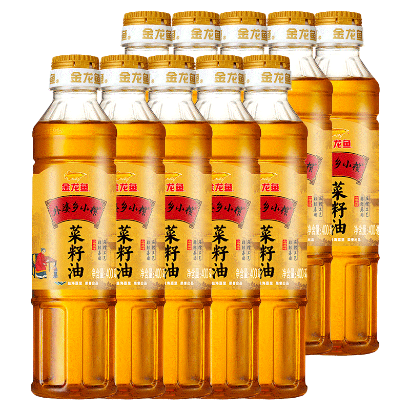 【自营】金龙鱼外婆乡小榨菜籽油400ml