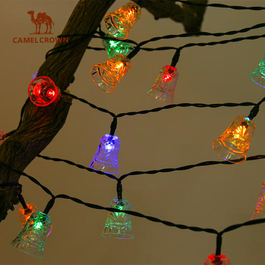 户外精致露营太阳能彩色氛围灯LED铃铛串帐篷天幕营地灯装饰灯 1J32265975 商品图2