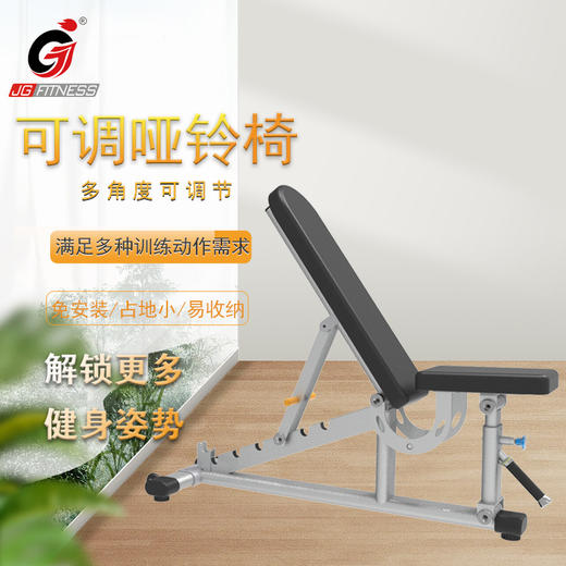 【塑形器械】可调哑铃椅商用家用可调哑铃凳多种功能力量飞鸟凳仰卧板居家健身 商品图0